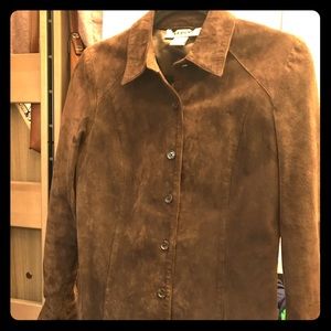 Vintage Alfani Button down Leather Jacket